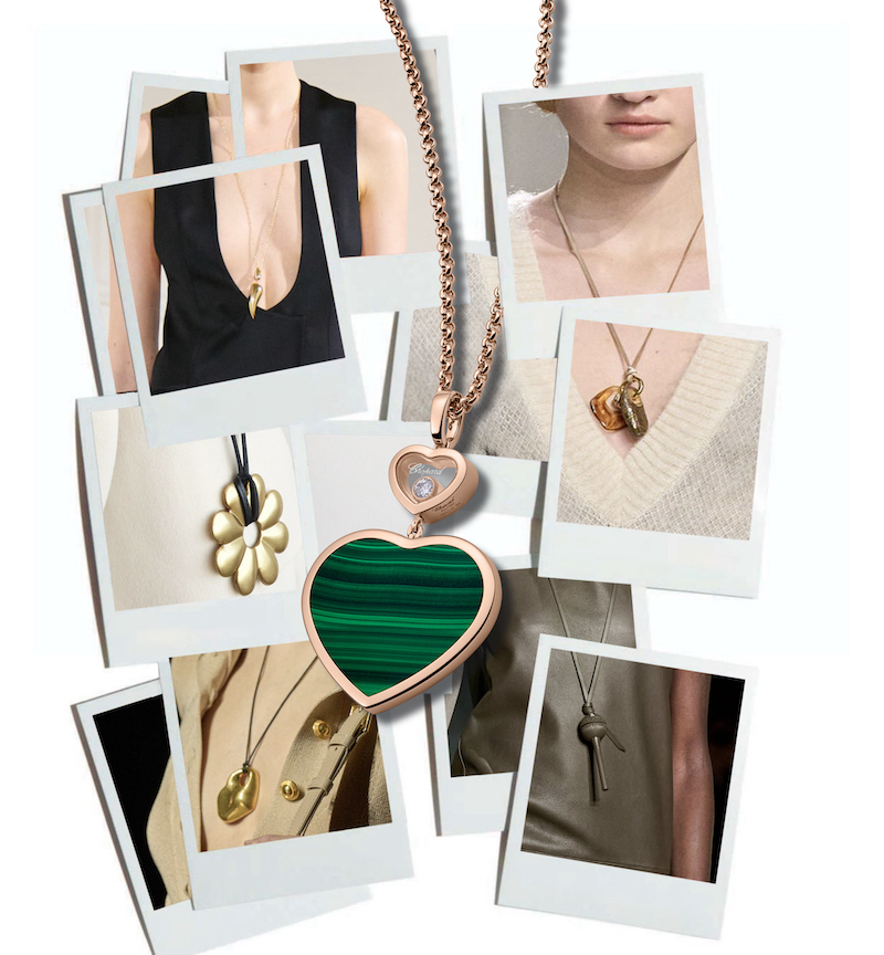 На фото: Givenchy, Mame Kurogouchi, Fendi, Tom Ford, By Malene Birger, кулон Chopard Happy Hearts