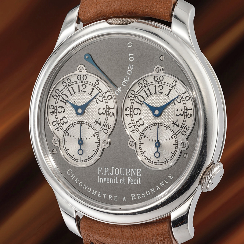 Часы F.P. Journe Chronomètre à Resonance "Ruthenium" в 40 мм корпусе из платины со вторым часовым поясом, двойным спуском и индикатором запаса хода