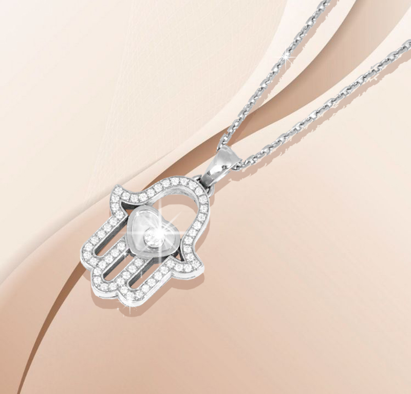 Кулон Chopard Happy Diamonds Good Luck Charms из белого золота с бриллиантами