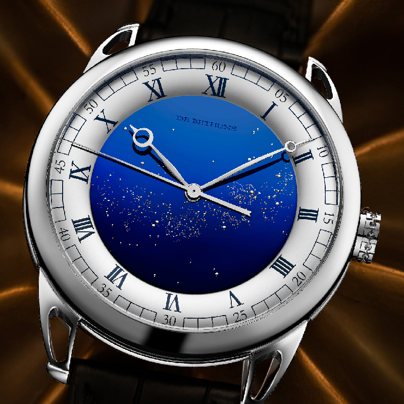 Часы De Bethune DB25 Starry Varius в 42 мм титановом корпусе с серебристо-синим циферблатом с изображением звездного неба