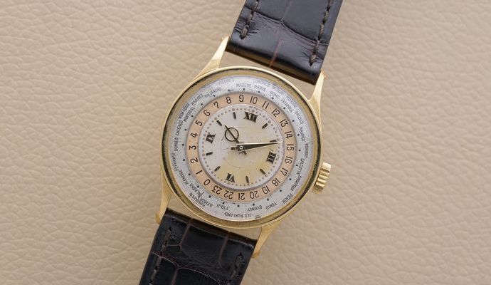 Часы Patek Philippe Ref. 96HU 1937 года — один из первых известных ворлдтаймеров, выставленный на июньский аукцион Phillips c эстимейтом 300-600 тыс. франков