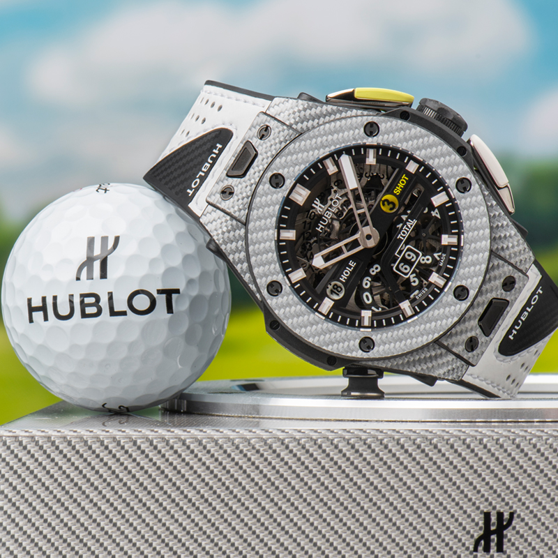 Хронограф Hublot Big Bang Unico Golf в 45 мм корпусе из углеродного волокна и материала Texalium