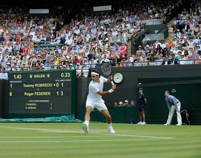 rolex clock at wimbledon