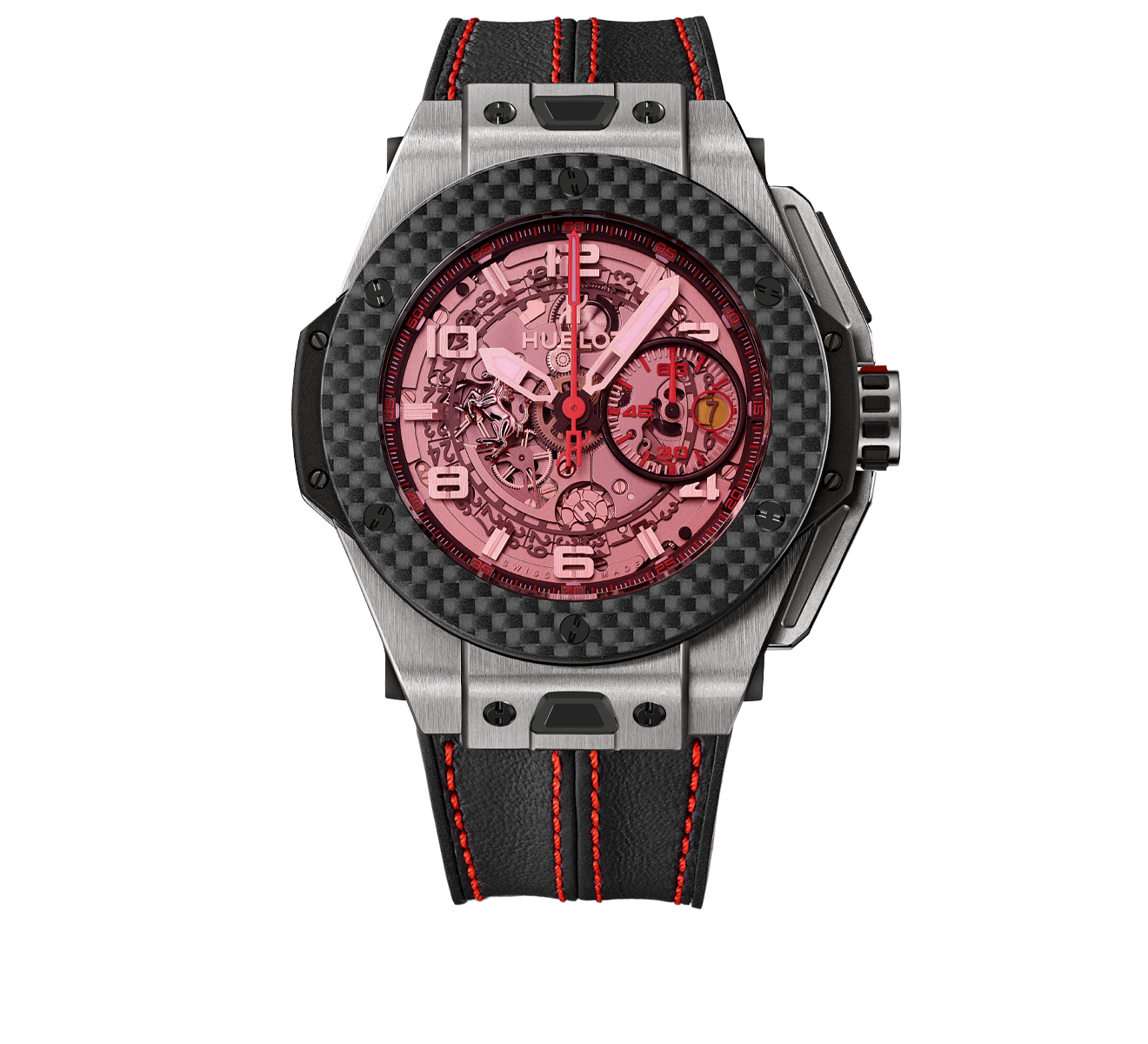 Часы Ferrari Carbon Red Magic HUBLOT Big Bang 401.NQ.0123.VR - фото 1 – Mercury