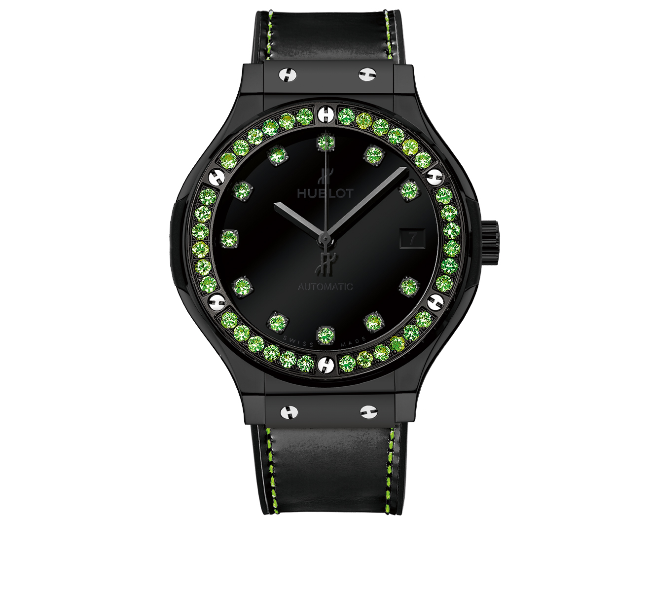 Часы Shiny Ceramic Green HUBLOT Classic Fusion 565.CX.1210.VR.1222 - фото 1 – Mercury