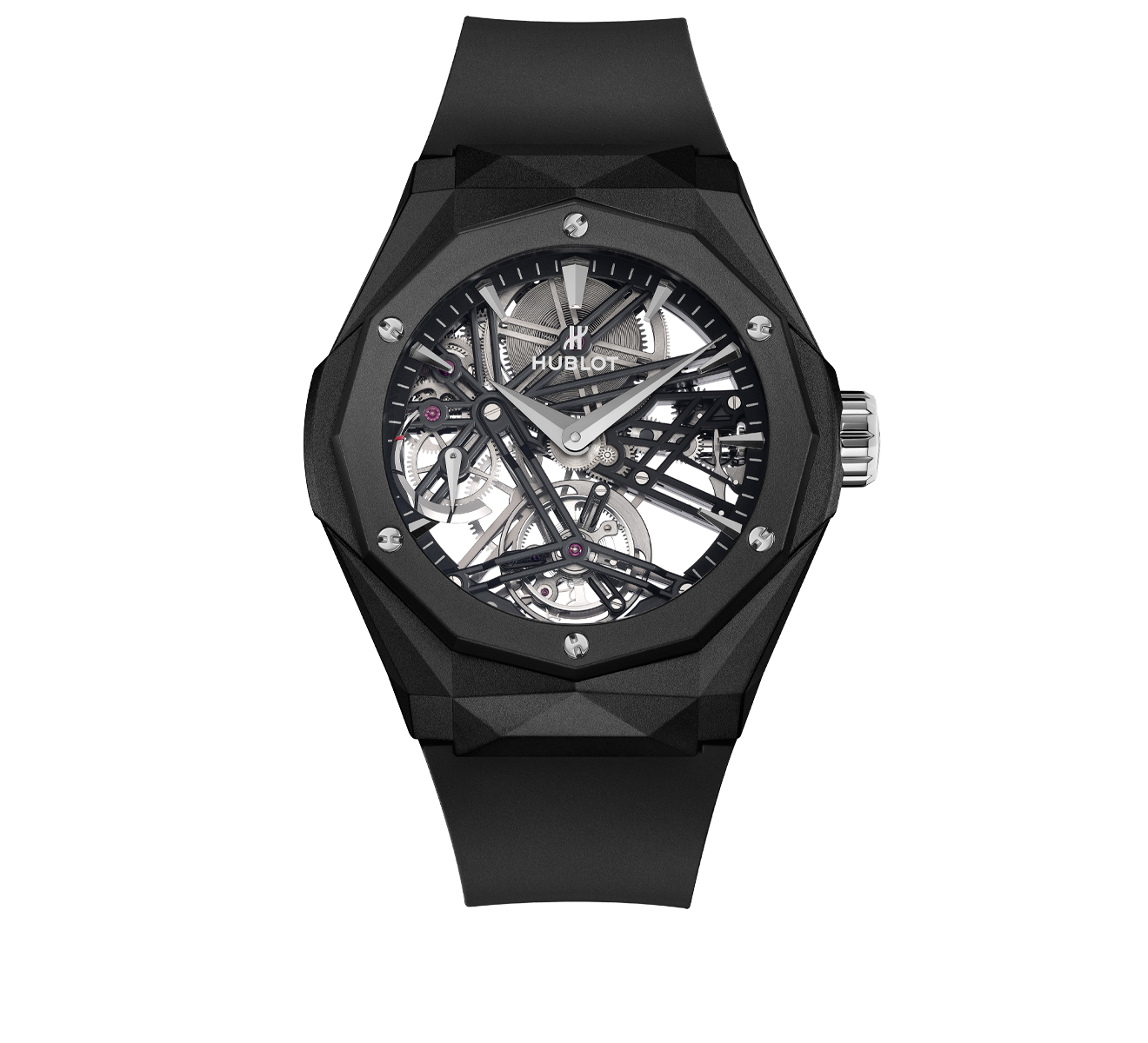 Часы Tourbillon Power Reserve 5 Days Orlinski Black Magic HUBLOT Big Bang 505.CI.1170.RX.ORL19 - фото 1 – Mercury