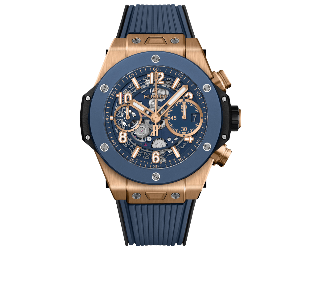 Часы Unico King Gold Blue Ceramic HUBLOT Big Bang 441.OL.5181.RX - фото 1 – Mercury