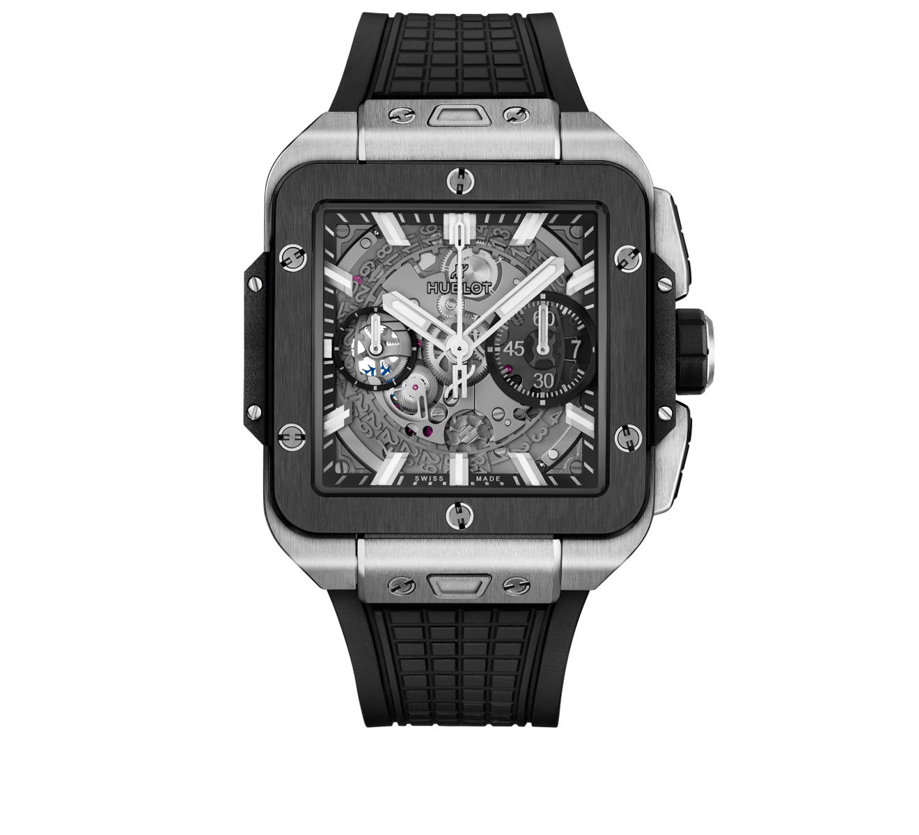 Часы Unico Titanium Ceramic HUBLOT Square Bang 821.NM.0170.RX - фото 1 – Mercury