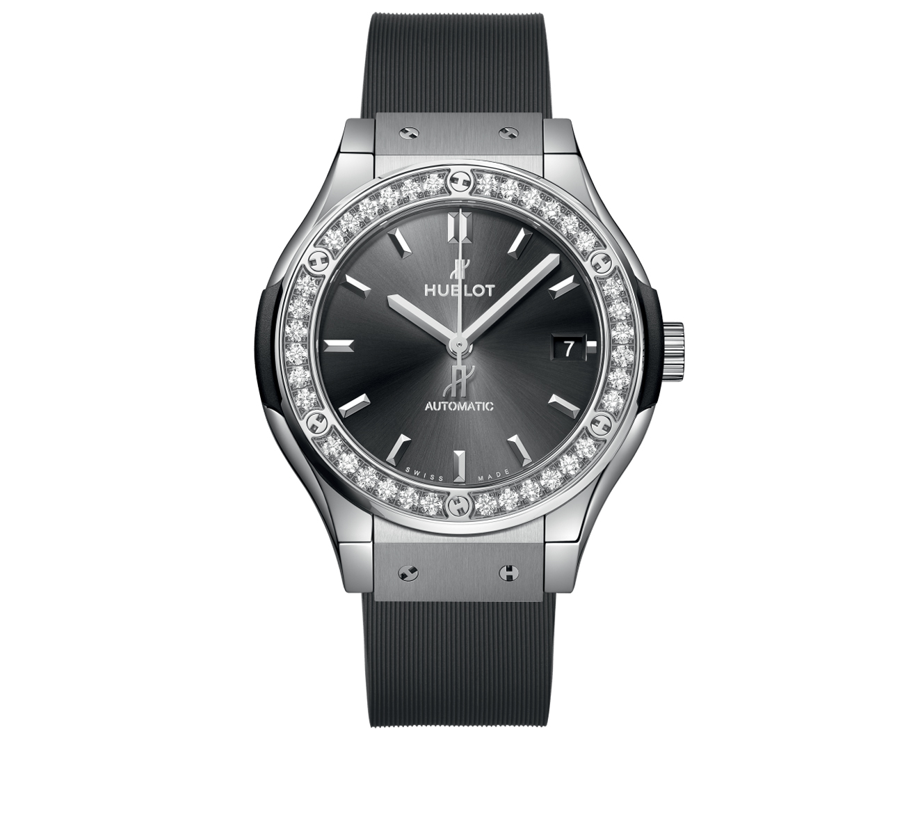 Часы Titanium Racing Grey Diamonds HUBLOT Classic Fusion 565.NX.7071.RX.1204 - фото 1 – Mercury