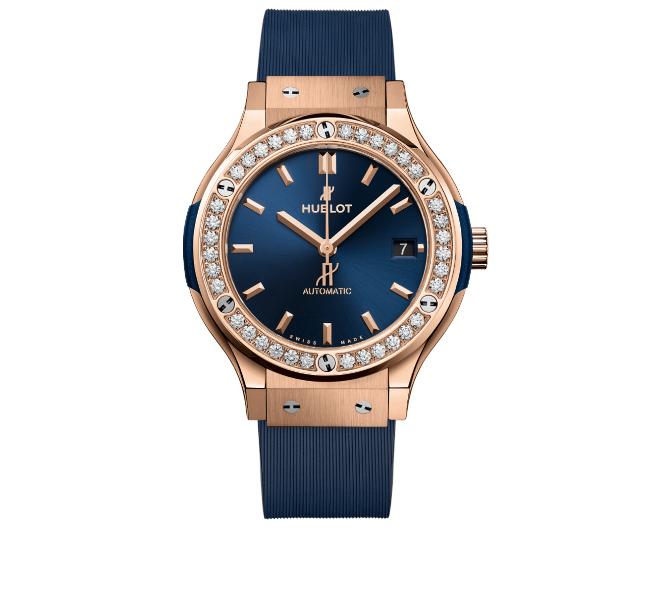 Часы King Gold Blue Diamonds HUBLOT Classic Fusion 565.OX.7180.RX.1204 - фото 1 – Mercury