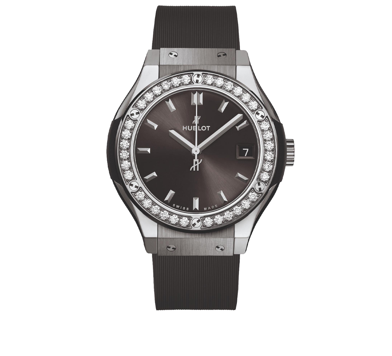 Часы Titanium Racing Grey Diamonds HUBLOT Classic Fusion 581.NX.7071.RX.1104 - фото 1 – Mercury