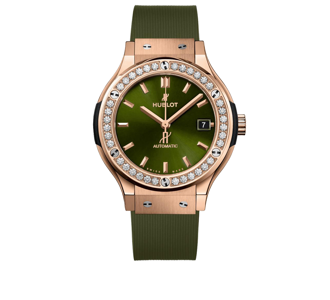 Часы King Gold Green Diamonds HUBLOT Classic Fusion 581.OX.8980.RX.1104 - фото 1 – Mercury