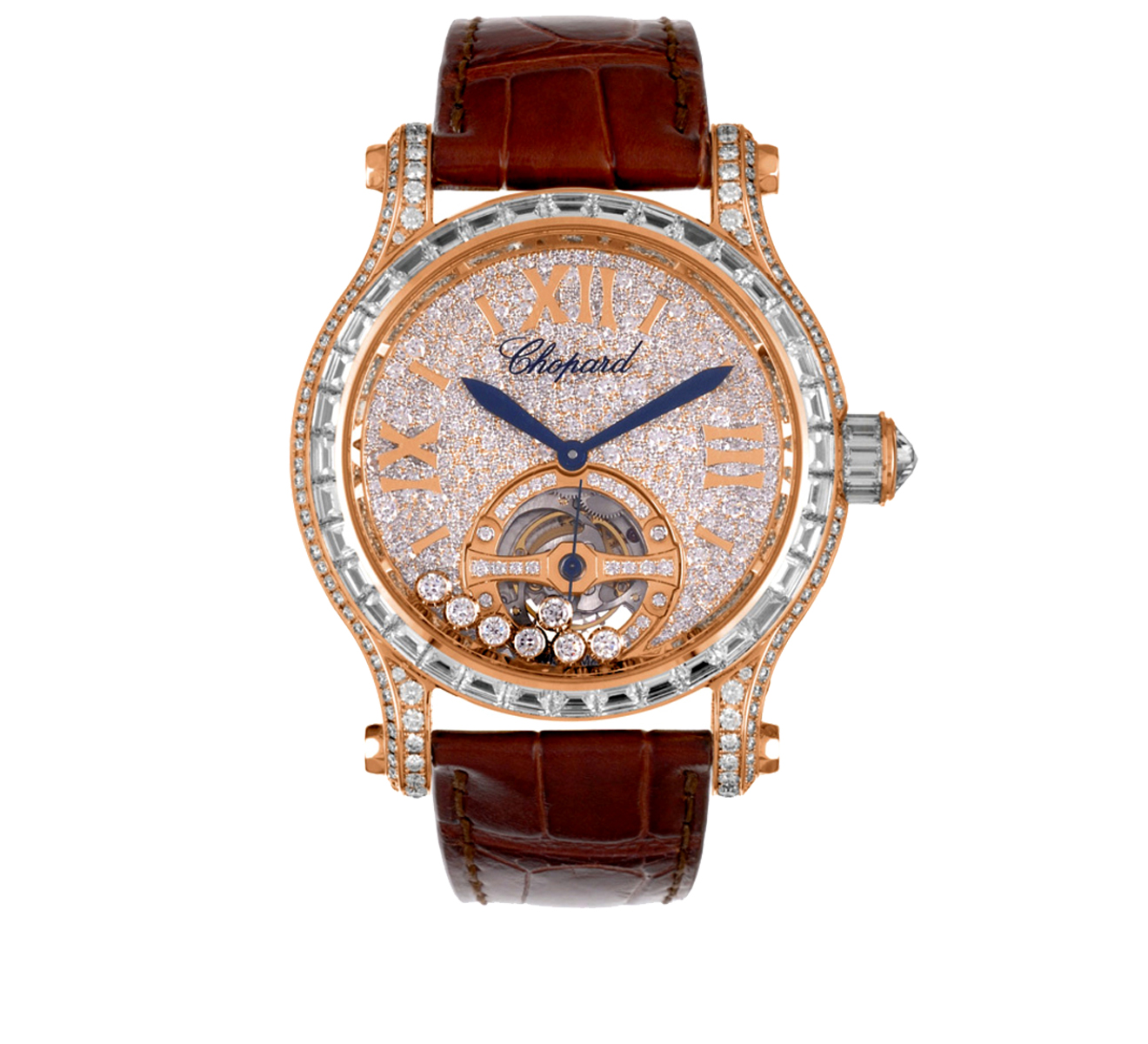 Happy Sport Tourbillon Rose Gold Chopard Happy Diamonds