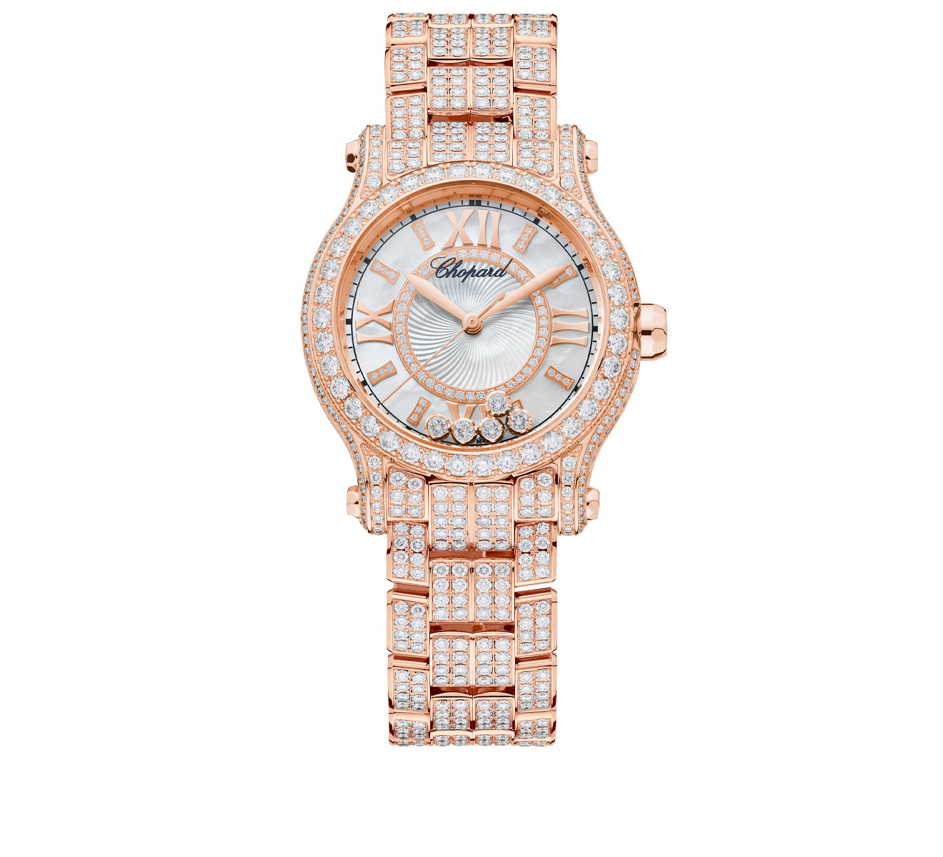 Happy Sport New Rose Gold Pave Chopard Happy Diamonds 274302