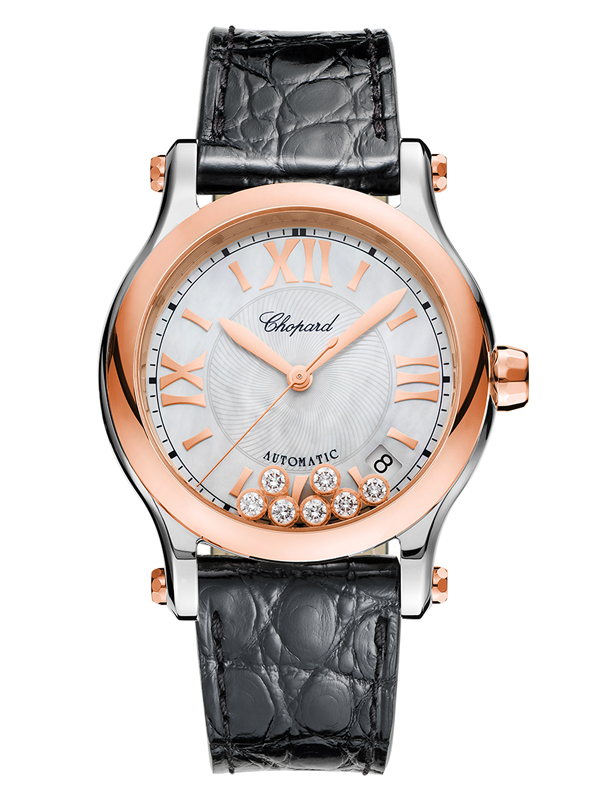 Happy Sport Steel Rose Gold Diamond Chopard Happy Sport