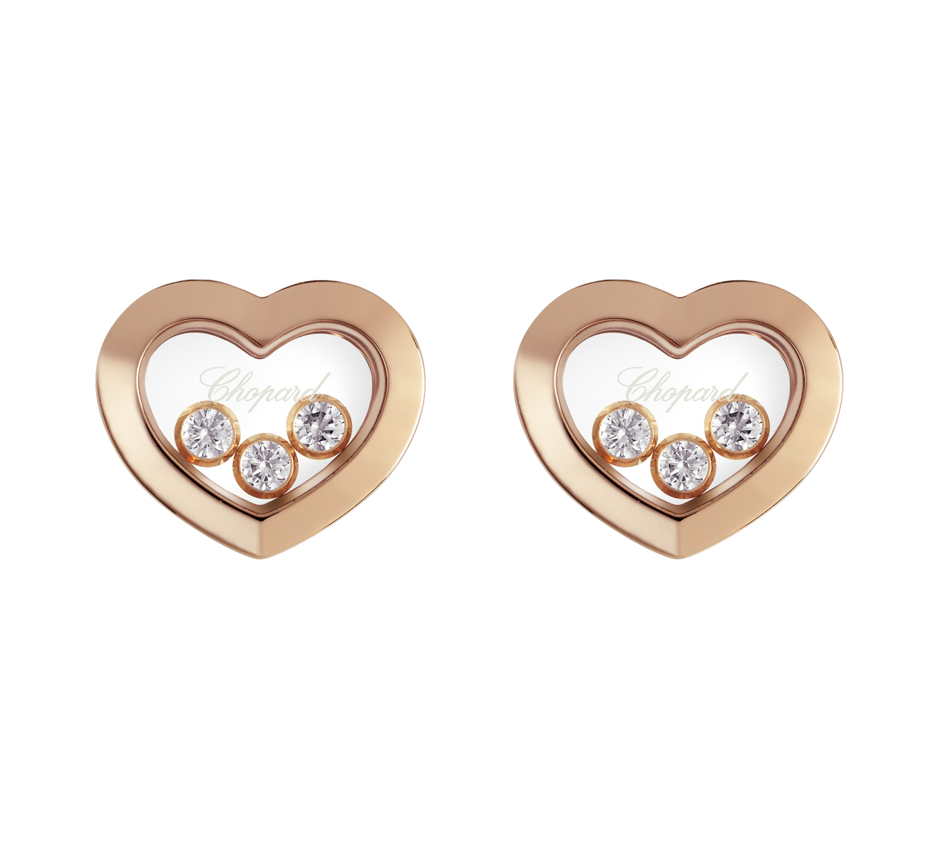 Серьги Chopard Happy Hearts Diamonds