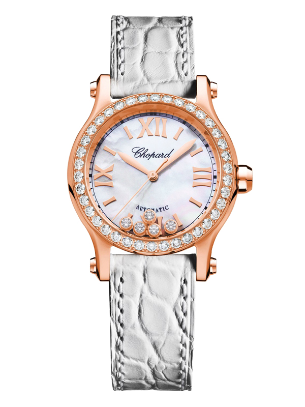 Rose Gold Happy Circle Multi Color Chopard Happy Diamonds