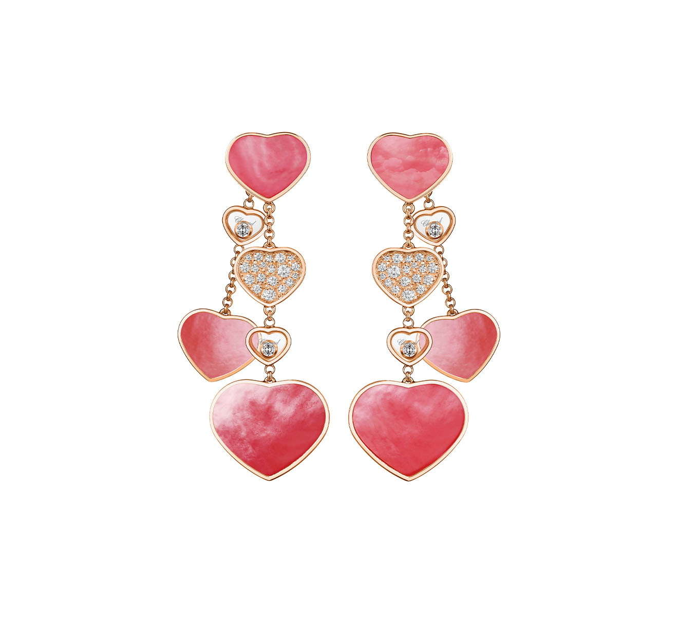 Серьги Chopard Happy Hearts